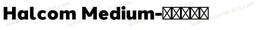 Halcom Medium字体转换